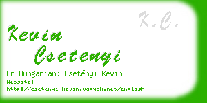 kevin csetenyi business card